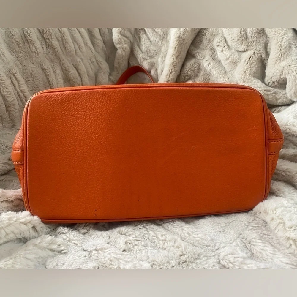 Michael Kors Soft Orange Leather Tote Shoulder Bag